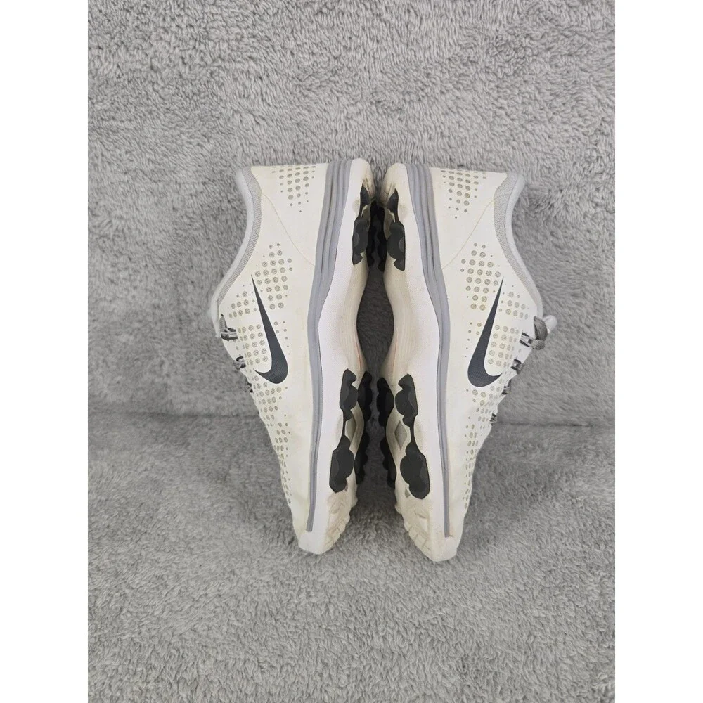 Nike Women's White and Gray Perforated Training Sneakers